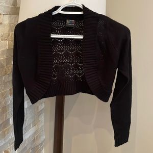 Black knit shrug